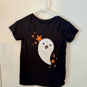 Cat & Jack Black Halloween Ghost Tee